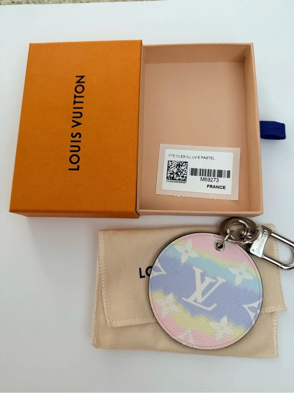 Louis Vuitton Pastel Monogram Escale Round Keychain